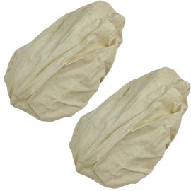 2 fodere ovali in tessuto per cestini per la lievitazione del pane, in rattan, per la lievitazione di lievitazione e di fermentazione, per prodotti da forno (28 x 15 x 8 cm)