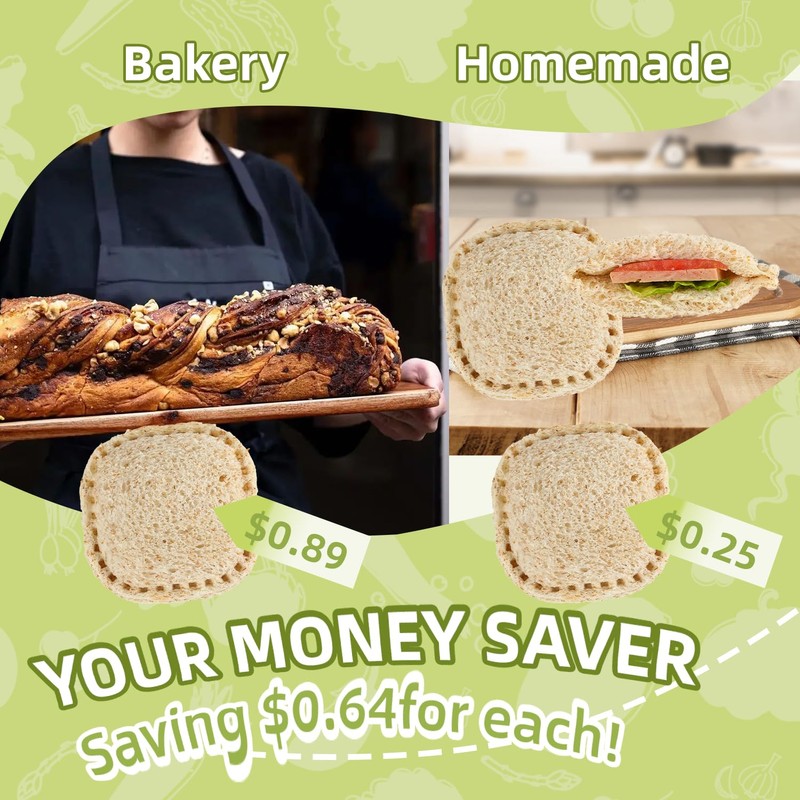 Sandwich Cutter and Sealer, Decruster Sandwich Maker for kids lunch