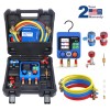MRCARTOOL Digital AC Manifold Gauge Set HVAC Refrigerant Meter Pressure