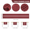 BAZIOE Linen Table Runner - Modern Red Washable Table Decoration
