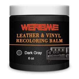 WERBME Leather Recoloring Balm & Color Restorer - Multipurpose Dye & Paint for Faded Leather Couches, Car Seats, Shoes | Fix Scratches on Clothing, Furniture & Accessories(Dark Gray)