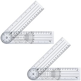Plastic Goniometer Quick Angle Protractor Clear Angle Finder Angle Ruler with 7 Inch Arm Angle Measurement Tool for School Office Measuring Drawing Woodworking Designers Architects Students Work (2)
