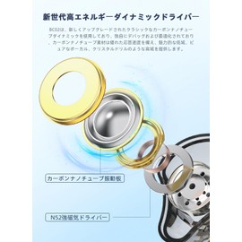 KINBOOFI CCZ bc02 Wired Earphones, In-Ear Earphones, In-Ear Earphones, Single DD Wired Earphones, High Sound Insulation, Compatible with Recables, 0.4 inches (10 mm) Double Magnetic Road Port,