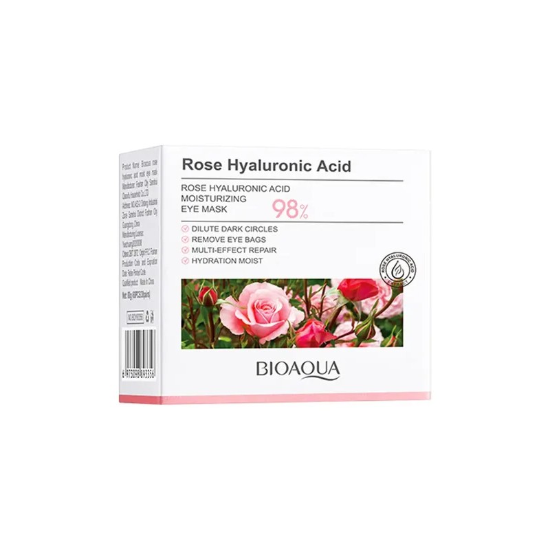 Parches para Ojos Bioaqua con Ácido Hialurónico y Rosa -