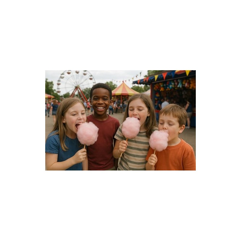 HDmirrorR Pack of 50 Cotton Candy Sticks Sticks Cotton Candy