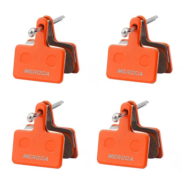Meteorolite 2/4Pairs Bike Disc Brake Pads, Resin Semi-Metallic Replacement for