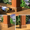 Prinfort 2pcs 6x6 Aluminum Deck Post Base Cover Outdoor, Decorative