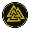 Valknut Triangles Circle Viking Patch Iron On Sew On Embroidered