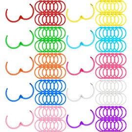 240 Pcs Loose Leaf Binder Rings, Colorful Metal Book Rings, Flash Card Rings, 10 Colors Heavy Duty Notebook Rings, Keychain Key Rings