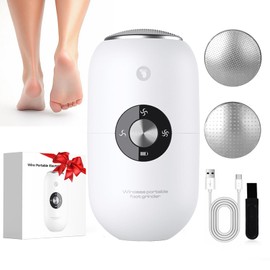 Electric Foot Callus Removers Rechargeable,Portable Electronic Foot Filer, Electric Callus Remover Kit,Professional Pedi Feet Care Perfect for Dead,Hard Cracked Dry Skin Ideal Gift(2 Grinding Heads)