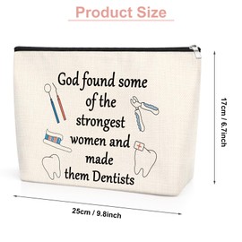 Dentist Gifts for Women Makeup Bag Dental Hygienist Gift Dental Assistant Birthday Gift Dental Appreciation Gift Toiletry Bag Graduation Gift for Dentist Thank You Retirement Presents