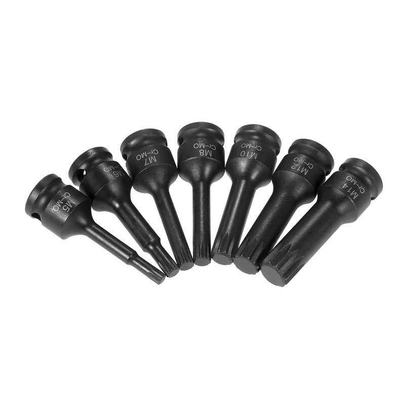 3/8-inch Drive Impact Socket Set 7 Piece Metric Sizes (5mm
