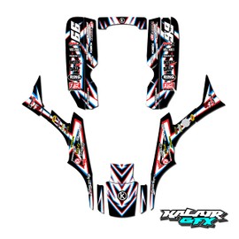Kalair GFX Graphics Kit for Honda TRX 300EX (1993-2006) Vizion Series 3D 16 Mil-ATV UTV Dirt Bike Stickers,Quad Dirtbike Racing Decal Automotive Motocross Accessories no Plastics