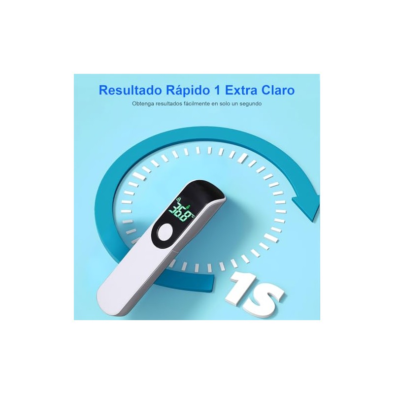 Termometro Digital Portátil, Termometro Infrarrojo 1 Segundo de Lectura