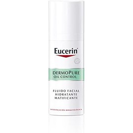 Eucerin Fluido Facial Hidratante Matificante para piel grasa, 50 ml  DermoPure Gel Limpiador Facial, 200 ml  Protector solar facial efecto mate toque
