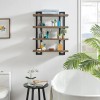 Unbranded Danya B. 4-Tier Floating Bracket Wall Shelf - Walnut