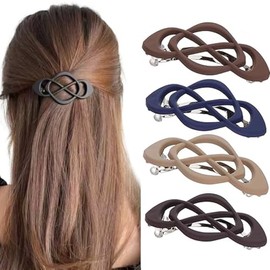 LOVINSHOW - Pinzas de pelo grandes mate de 10,16 cm (4 pulgadas), pinzas grandes antideslizantes para mujeres, agarre fuerte para cabello grueso/fino 