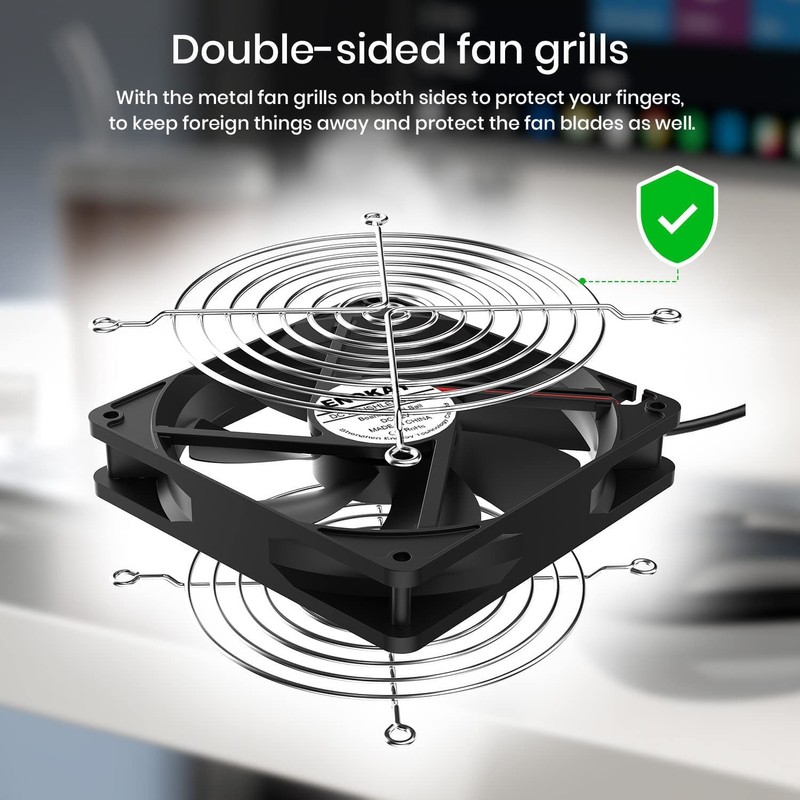 Enokay 120mm DC 12V Powered Fan with AC 100V 240V