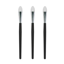 LORMAY 3 Pcs Silicone Eyeshadow and Lip Mask Makeup Brushes. Professional Tools for Applying Cream or Liquid Eye Shadows and Lip Colors
