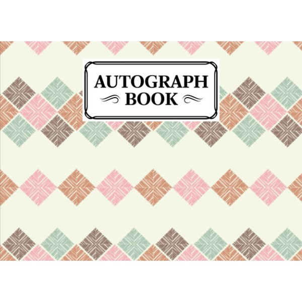 Autograph Book: Rectangles Cover | Autograph Book for Adults &