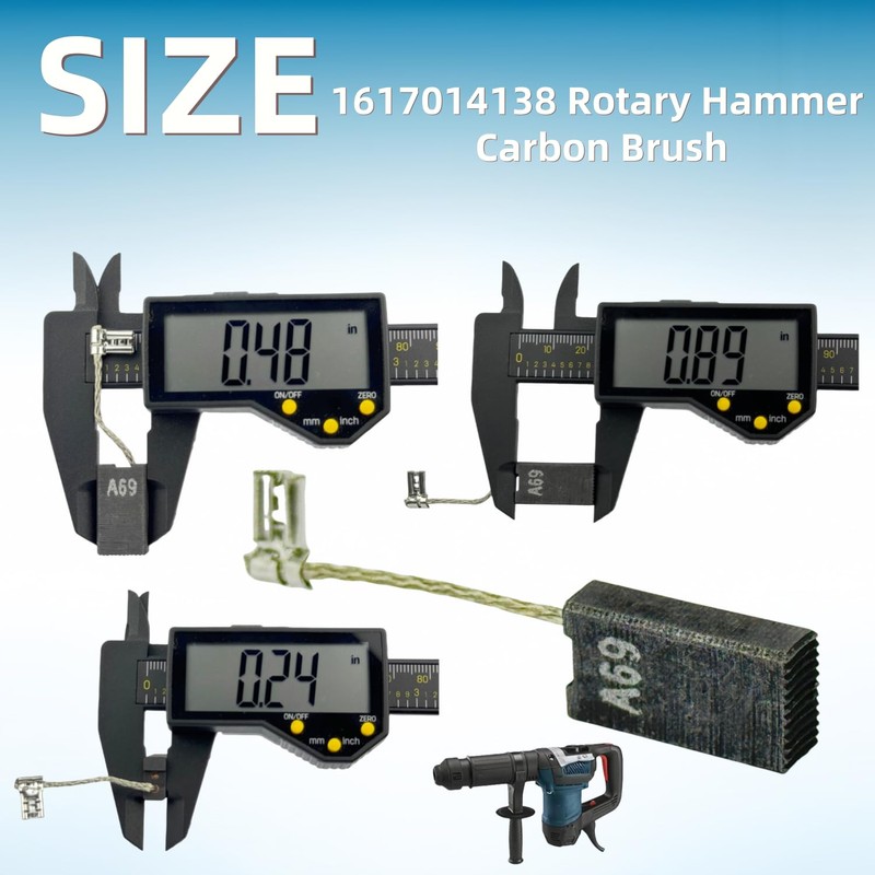 8-pcs 1617014138 Rotary Hammer Carbon Brush for Bosch 11240 11240