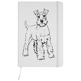Azeeda A5 'Stolzer Schnauzer' Weißes Liniertes Notizbuch Gebundenem Buch (NB00067081)