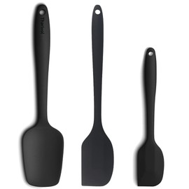 3 Pcs Silicone Spatula,Food Grade Rubber Spatula, Spatulas Silicone Heat Resistant, Used for Baking, Cooking, non Stick, Dishwasher Safe, BPA Free
