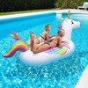 GoFloats Giant Inflatable Unicorn - Includes Unicorn Drink Float- Trending