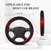 Black Spider Web Steering Wheel Cover with 2PCS Car Coasters