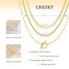 CHESKY Gold Layered Herringbone Necklaces for Women, Trendy 14K Gold