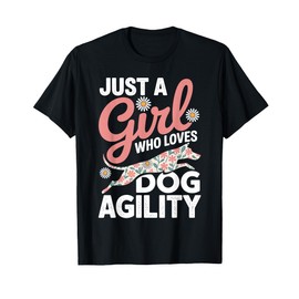 Dog Agility Art for Women Girls Dog Training Dog Agility T-Shirt