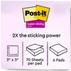 Post-it Notes Super Sticky Recycled Notes in Wanderlust Pastels Collection
