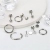 Niaspi 5Pairs Stud Earrings Hoop Earrings Set for Women Men