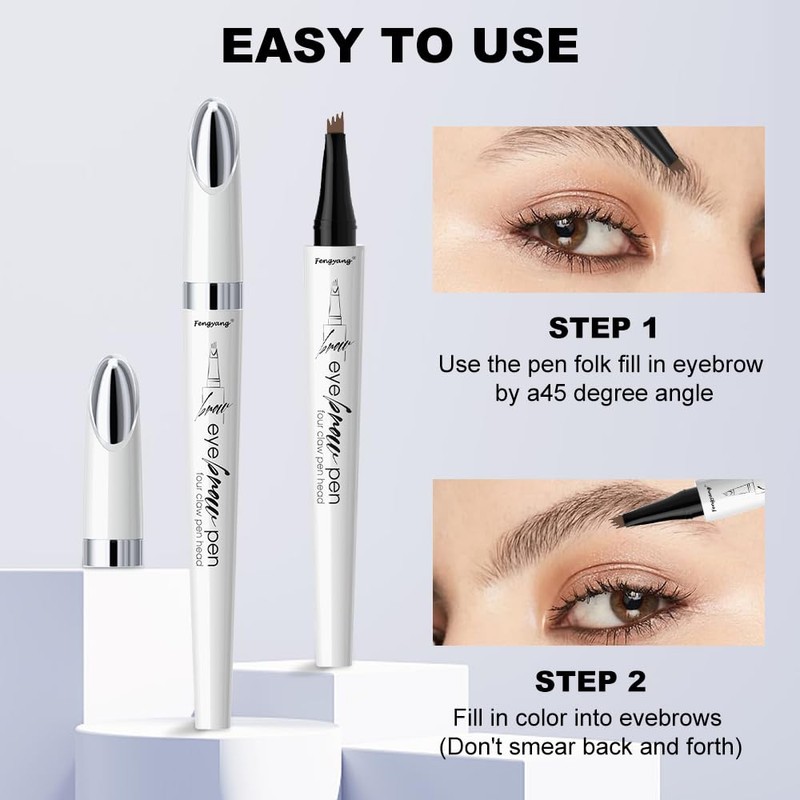 Fengyang 2 x Waterproof 3D Eyebrow Pencil, Eyebrow Pencil with