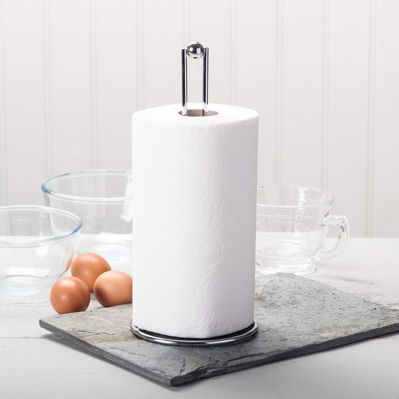 Kilo Classic Chrome Paper Towel Stand/Holder-34cm, One Size