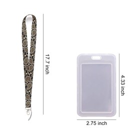 5 Pack Lanyard Badge Holder with ID Badges Holder for Ship Card Keys lanyards with Retractable Badge Reel Clip for ID Holder Breakaway Office Neck lanyards with Reel Holder (A)