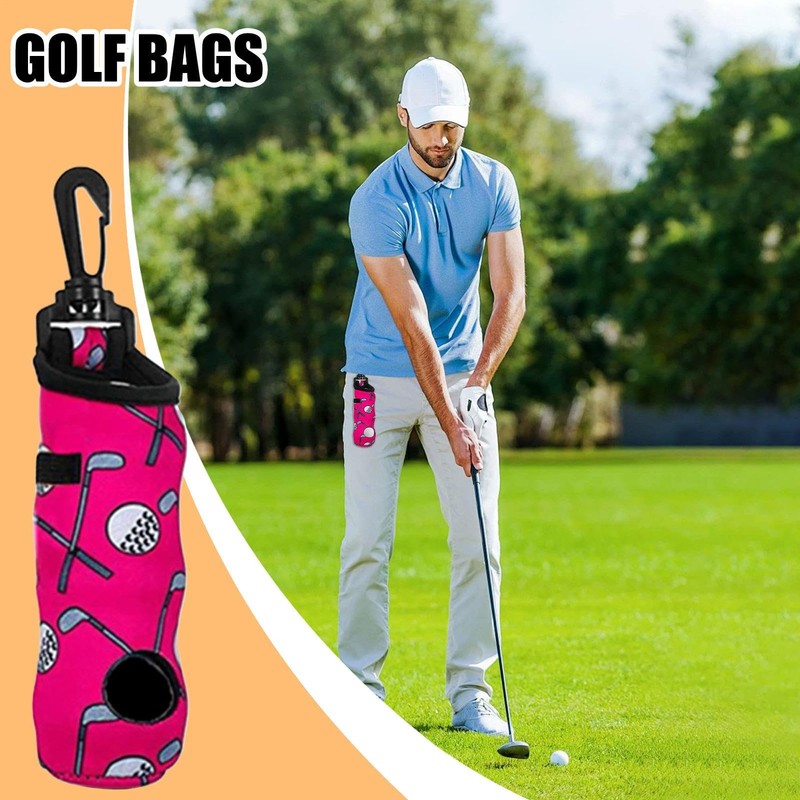 Golf Tee Holder, Golf Ball Storage with Keychains, Multi-Functional Lightweight