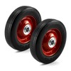 QWORK 2 Pack 6" x 1.5",5/8" Axle, Premium Rubber Wheel