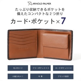 Arnold Palmer Men's Wallet, Genuine Leather, Cowhide Leather, Bi-fold Wallet, Business, Casual, green
