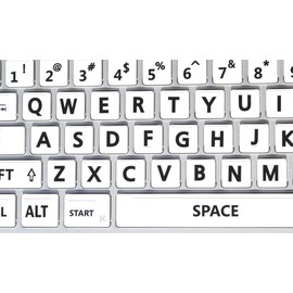 English US Large Lettering (Upper CASE) Keyboard Stickers Non Transparent White Background for PC Computer Laptop Keyboards