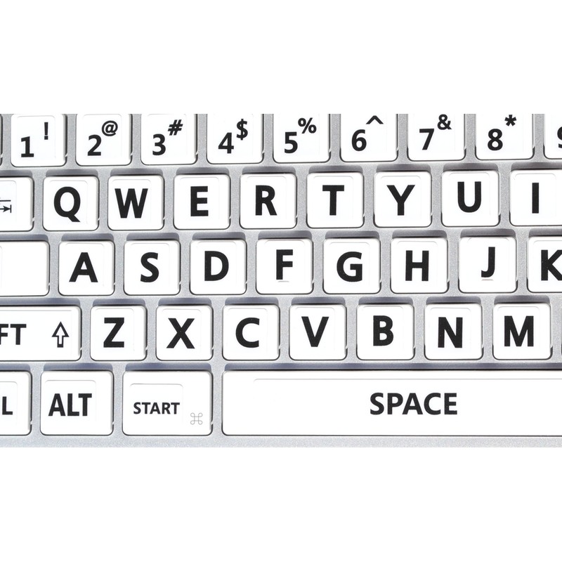 English US Large Lettering (Upper CASE) Keyboard Stickers Non Transparent