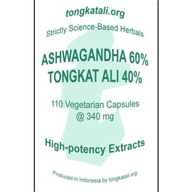 Ashwagandha Extract, 110 Vegetarian Capsules of 340 mg