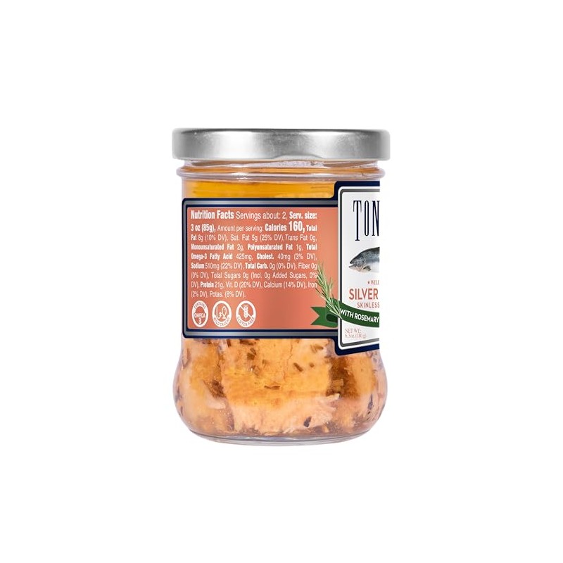 SIlver Salmon Group (1, Rosemary in smoked Olive Oil)