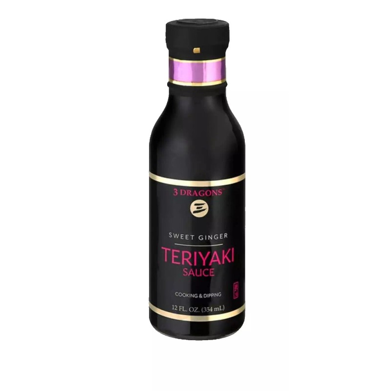 3 Dragons Sweet Ginger Teriyaki Cooking and Dipping Sauce 12oz