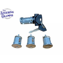 STRATTEC FITS 91-95 WRANGLER YJ IGNITION & DOOR LOCK CYLINDER SET CHROME 2 KEYS MATCHED