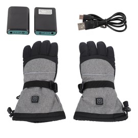 Heated Gloves for Men Women 3 Gear Temperature Control Waterproof Battery Operated Touchscreen Winter Heating Gloves for Snowboarding Hiking Cycling