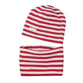 Lacofia Baby Boys Girls Beanie Hat and Loop Scarf Set Children Soft 100% Cotton Knitted Hats Toddler Hat and Collar Scarves -