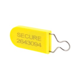 Plastic Padlock Security Seal with Metal Wire-Yellow-100 Pack