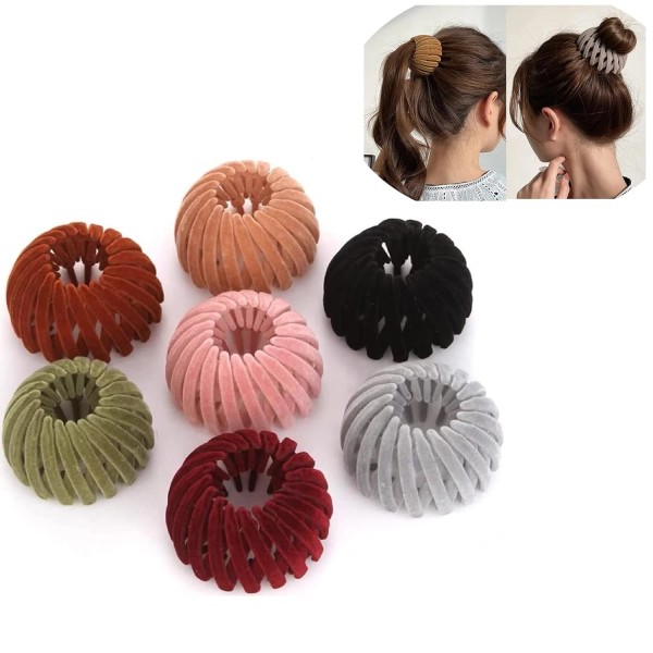 Pureadee 7PCS Birds Nest Hair Clip Holder and Lazy Plate