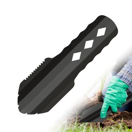 mizikuu Ultralight Titanium Shovel, Mini Garden Shovel, Outdoor Serrated Camping Shovel, Portable Digging Shovel, Camping Hand Shovel, Excavation, Multifunctional Backpack Trowel Made of Aluminium